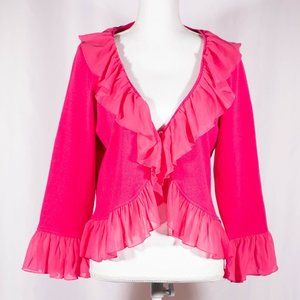 NWT WD.NY Cardigan with Ruffles Size XL